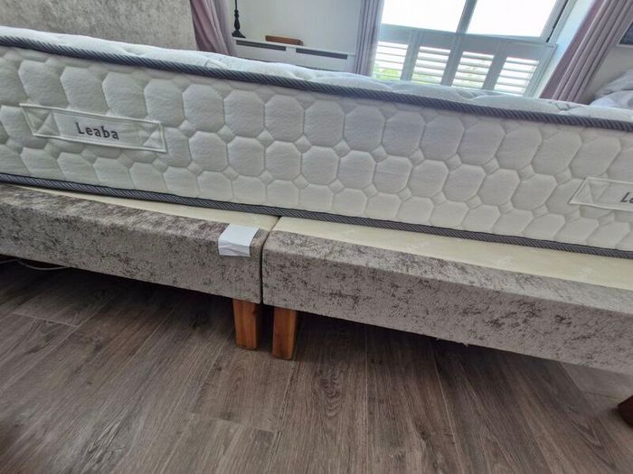 king size bed with headboard and new mattress