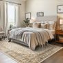 Washable Traditional Moroccan Rug for Sitting Room, Beige 160x230 Faux Wool Short Pile Non-Slip Area Rug Image 3