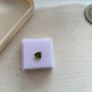 Loose lab created gem stone deep green Tourmaline triangle cut Image 8