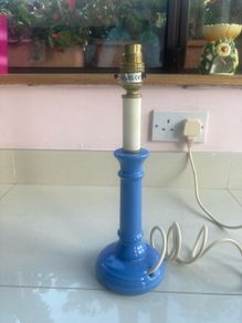 Vintage Marks and Spencer Blue Porcelain Table Lamp