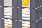 6Pack 90L Large Capacity Clothes Storage Bags Solution Organizer for Clothes, Duvets, Comforters, Blankets