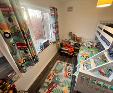 Curtains, rug and quilt vehicle theme