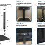 Universal Table Top Pedestal TV Stand with Bracket for 26-55 LCD/LED/Plasma TVs-Height Adjustable TV stand with 8mm Tempered Glass Base & Cable Management-Holds 40 KG & Max.VESA 400x400mm Image 2