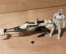 Star Wars Biker Scout & Speeder Bike 3.75 " Scale As New Out Of Pack