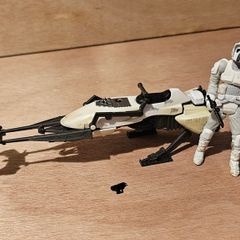 Star Wars Biker Scout & Speeder Bike 3.75 " Scale As New Out Of Pack
