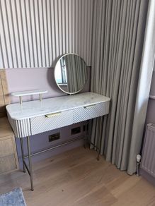 Next 'Valencia' Light Grey Solid Mango Wood Dressing Table - Mint Condition