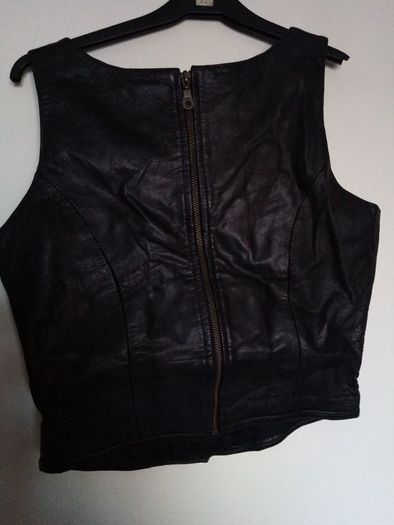 Vintage Real leather womens pants and waistcoat