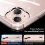 Case for iPhone 14 (6.1-Inch), Anti-Scratch Ultra Clear Shockproof Hard PC Back & Soft TPU, Bumper Protective Cover for iPhone 14 - Clear Image 2