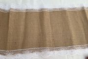 Hessian &amp; Lace Table Runner