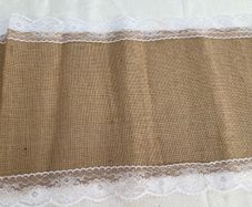 Hessian & Lace Table Runner