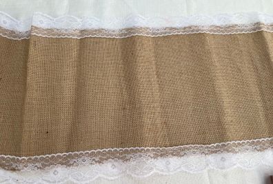 Hessian & Lace Table Runner