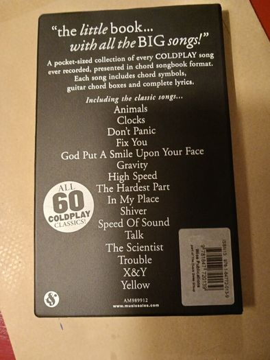 The Little Black Songbook/ COLDPLAY/Complete lyrics & chords for all 60 Songs