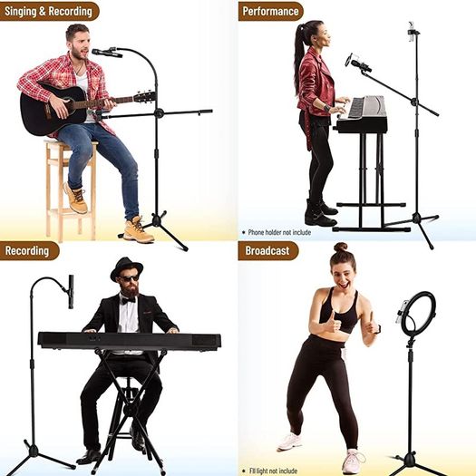 Tripod Boom Sheet Microphone Stand Universal Metal Gooseneck Mic Stand, for Performance Singing Speech Wedding Stage and Outdoor (FREE POSTAGE)