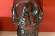 Vintage Skull Green Glass