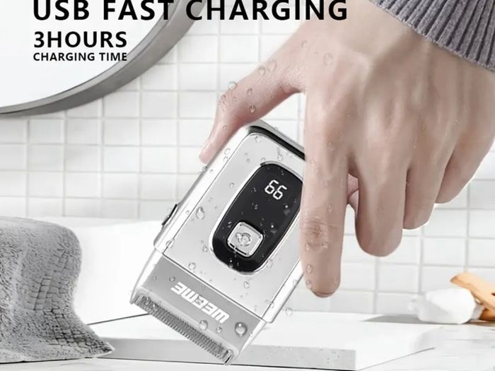 Portable Foil Shaver Electric Razors Men Double Floating Blade Waterproof NEW