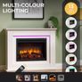 Electric LED contemporary Fireplace - off white Image 5