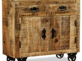 Sideboard with 2 Drawers and 1 Cabinet Rough Mango Wood