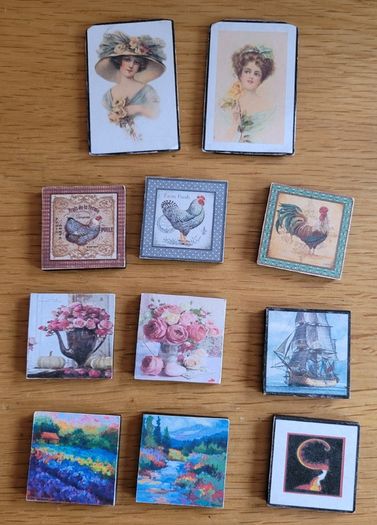 Miniature Paintings, pictures for dolls houses