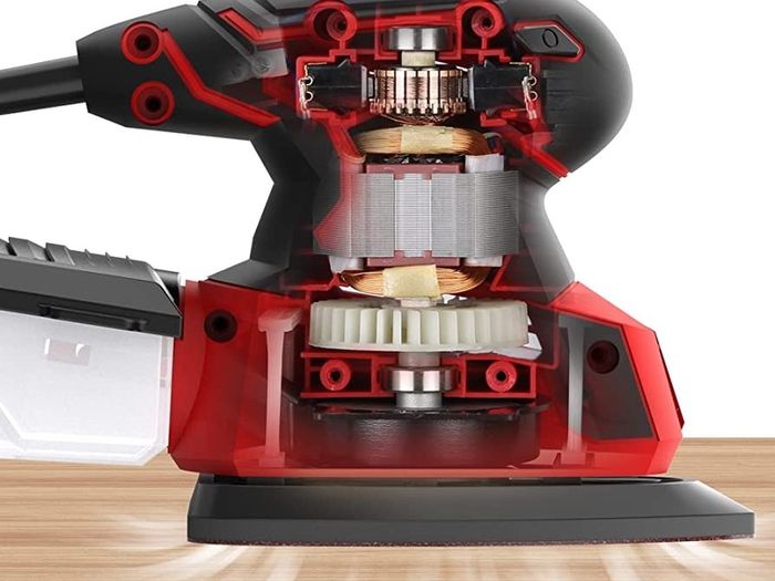 Electric Mouse Sander, 130W 14000RPM 230V Detail Sander with 12Pcs Sandpapers, Hand Sanders for Wood with Dust Collector, Compact Sanding Machine (FREE POSTAGE)
