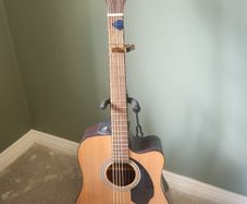 Fender Acoustic/Electric Guitar w/ hard top travel case and stand