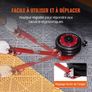 Air Jack, 3 Ton/3000 kg Triple Bag Air Jack, Airbag Jack with Six Steel Pipes, Lift up to 44.9 cm, 3-5 s Fast Lifting Pneumatic Jack, with Adjustable Long Handle for Cars, Garages, Repair (Red) Image 2