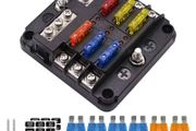 6 Way Blade Fuse 12-24V Car Boat Fuse Box Holder With Plastic Cover For Power Panel Board Camper RV