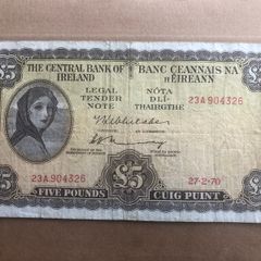 Irish 5 Pound Lavery