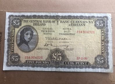 Irish 5 Pound Lavery