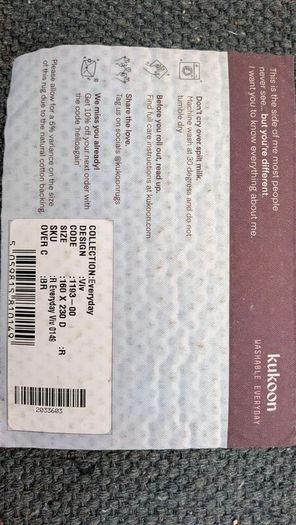 Kukoon Everyday Viv Washable Rug 160 x 230cm