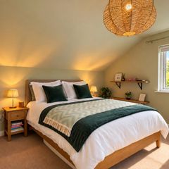 EZ Living Parker Smoked Oak Double Bed Set + Harvey Norman Presidential Mattress
