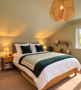 EZ Living Parker Smoked Oak Double Bed Set + Harvey Norman Presidential Mattress