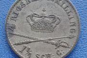 Denmark 1842 Christian 8th 4 Rigsbankschilling Coin