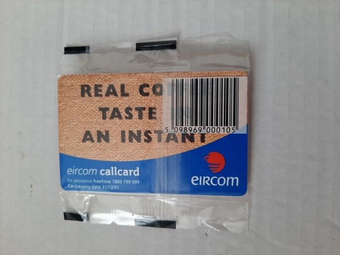 Rare mint callcard unopened with coffee sample