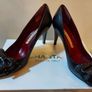 Chantal women's Italian leather high heel leaf bow stud shoes Fondo 832 size 4.5 UK & 6.5 UK Image 4