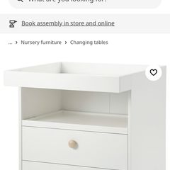 Changing table with drawers