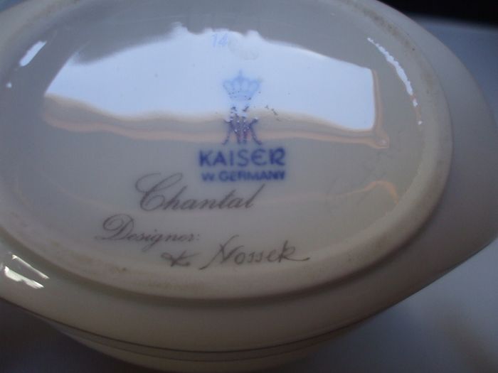 SALE!  Vintage AK Kaiser West Germany Porcelain Vase - Chantal Magnolia pattern designed by K. Nossek
