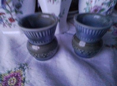 Two Irish Pottery Miniature Vases
