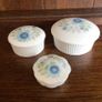 Wedgwood Clementine china jewellery trinket dishes / pots with lids  x3 Image 2