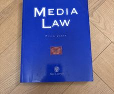 Media Law by Peter Cary Sweet and Maxwell, 1996, soft cover, good condition