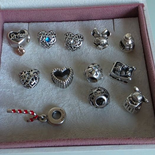 Pandora various charms murano glass/sterling silver very good condition 15e each charm