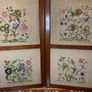 Edwardian mahogany-framed room divider screen with embroidered panels. Image 10