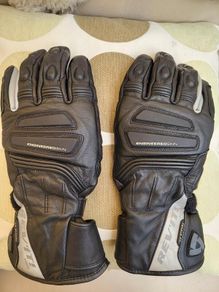 Ladies REV'IT black leather motorbike gloves