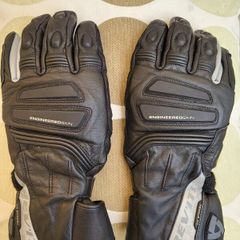 Ladies REV'IT black leather motorbike gloves