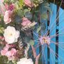 60cm dusky blush floral bicycle wheel Image 3