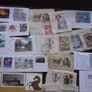 A small box with collection of stamps from overseas. Image 8