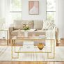 Glass Coffee Table with 2 Tempered Glass Shelves Image 5