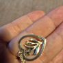 Vintage Sterling Silver Meadow Flowers in a Heart. Stamped. Image 7