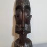 Hand-carved mask from Togo - wood and recycled metal Image 2