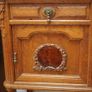Pair of Antique French Oak Marble-Top Bedside Cabinets Image 6