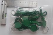Swivel Hook Snap Keyring Green x10